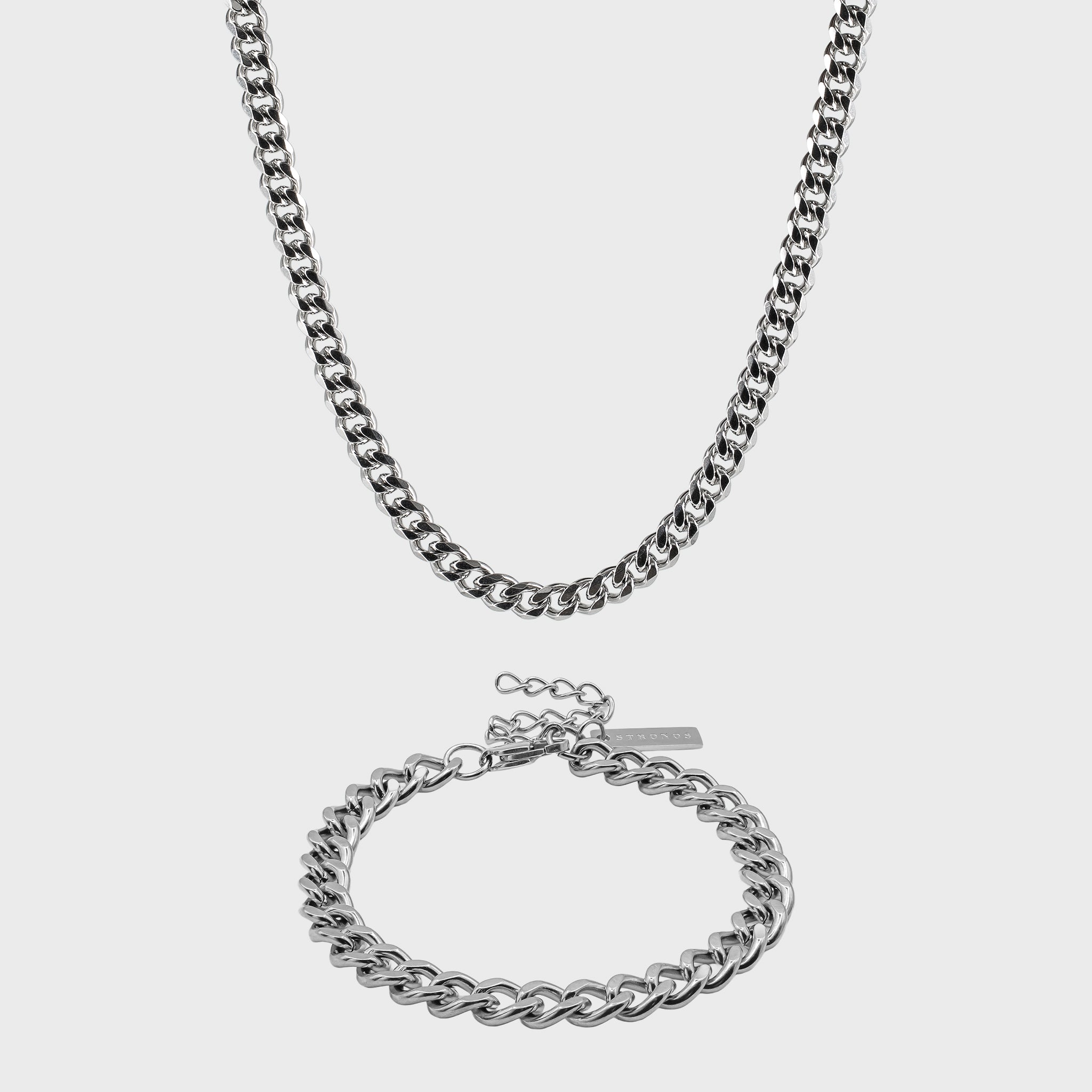 Cuban Set 7mm - Silver