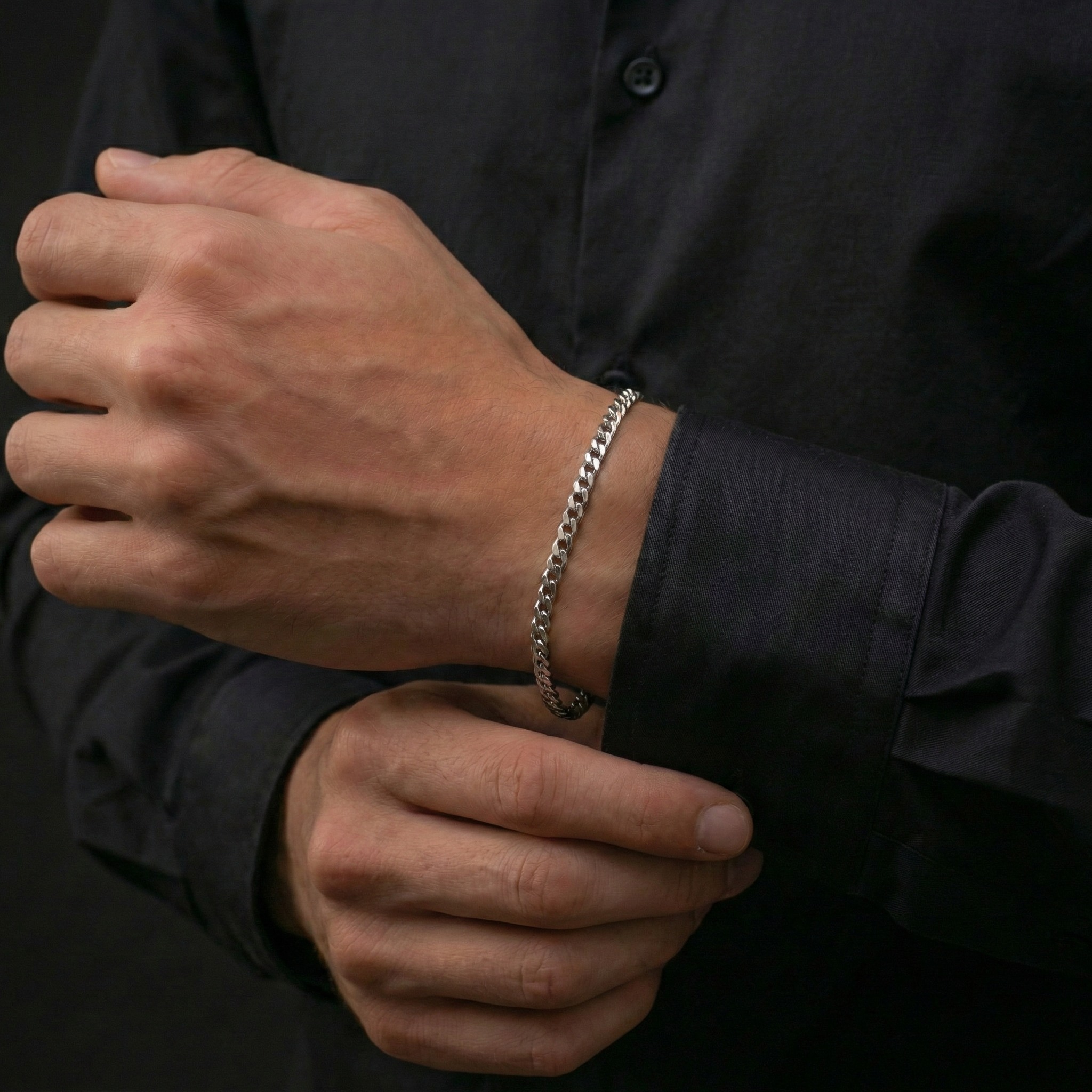 Cuban Bracelet 3mm - Silver