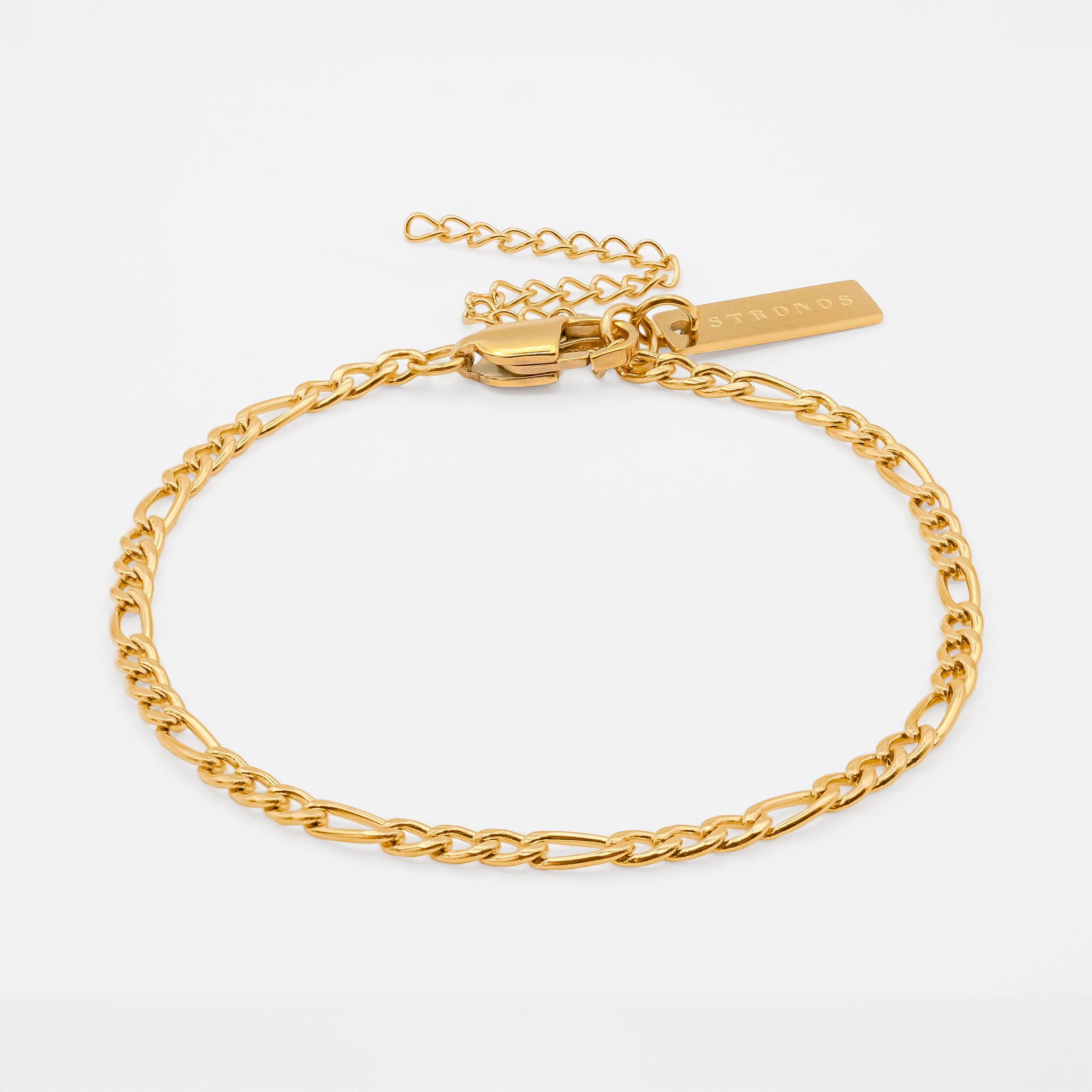 Figaro Bracelet 3mm - Gold