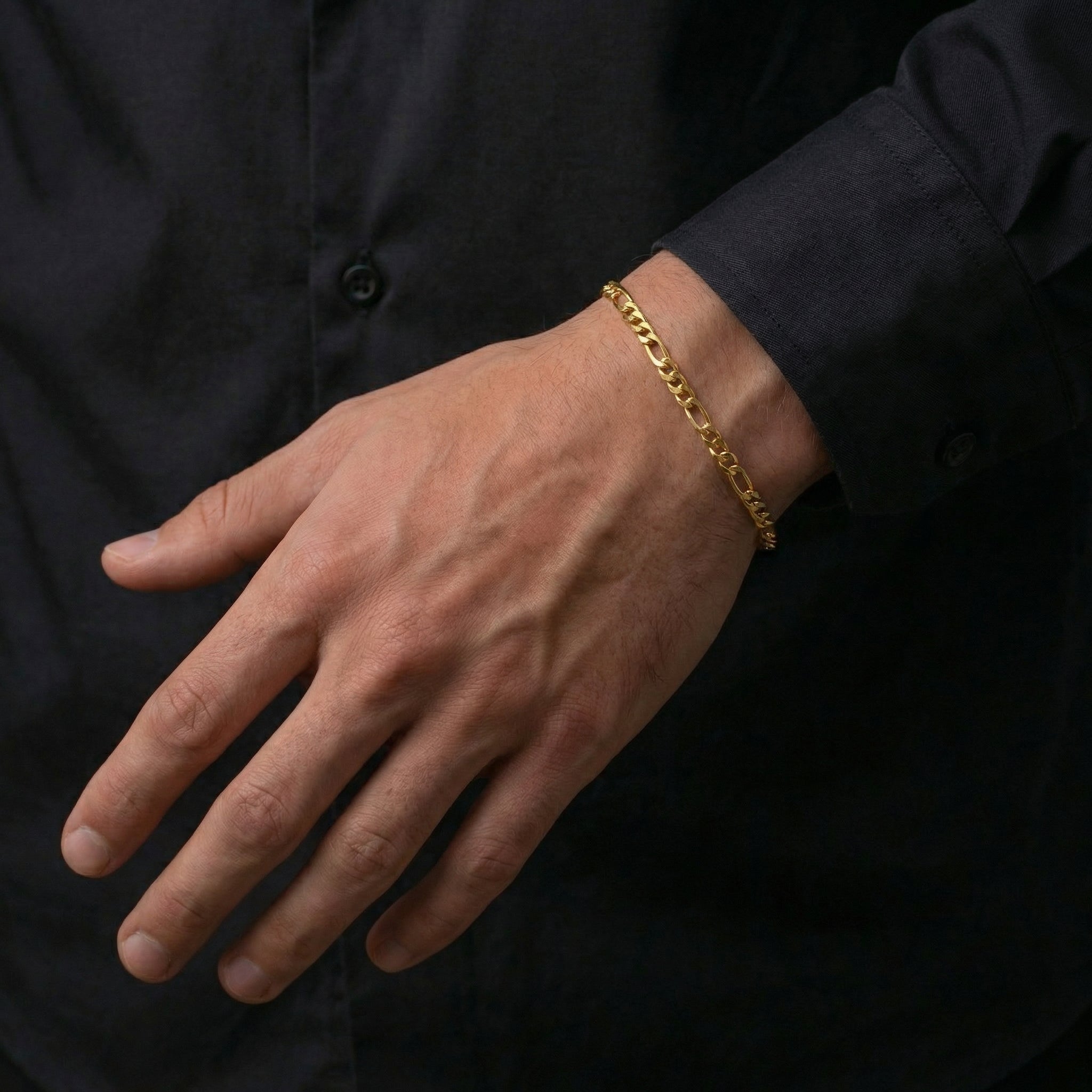 Figaro Bracelet 4.5mm - Gold