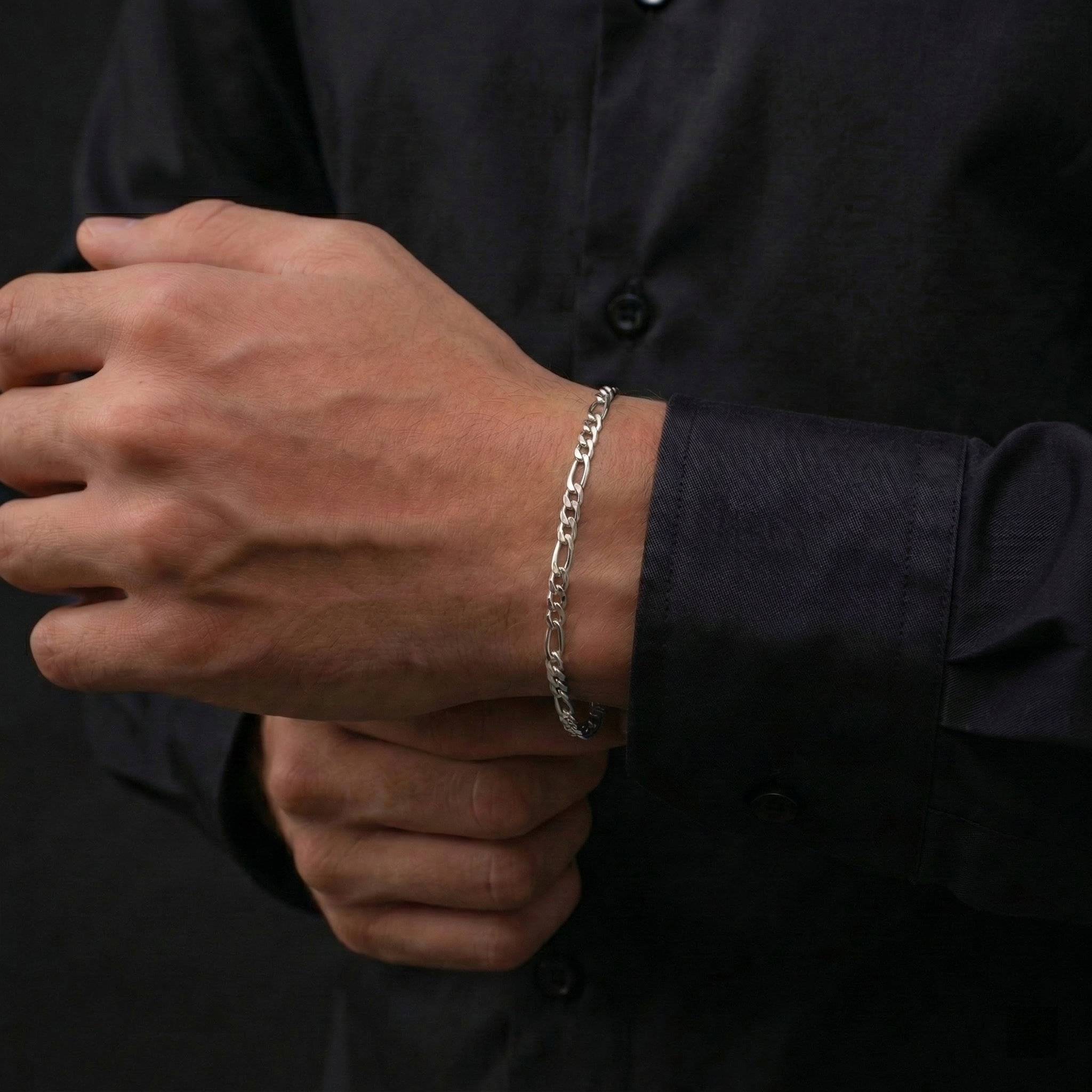 Figaro Bracelet 4.5mm - Silver