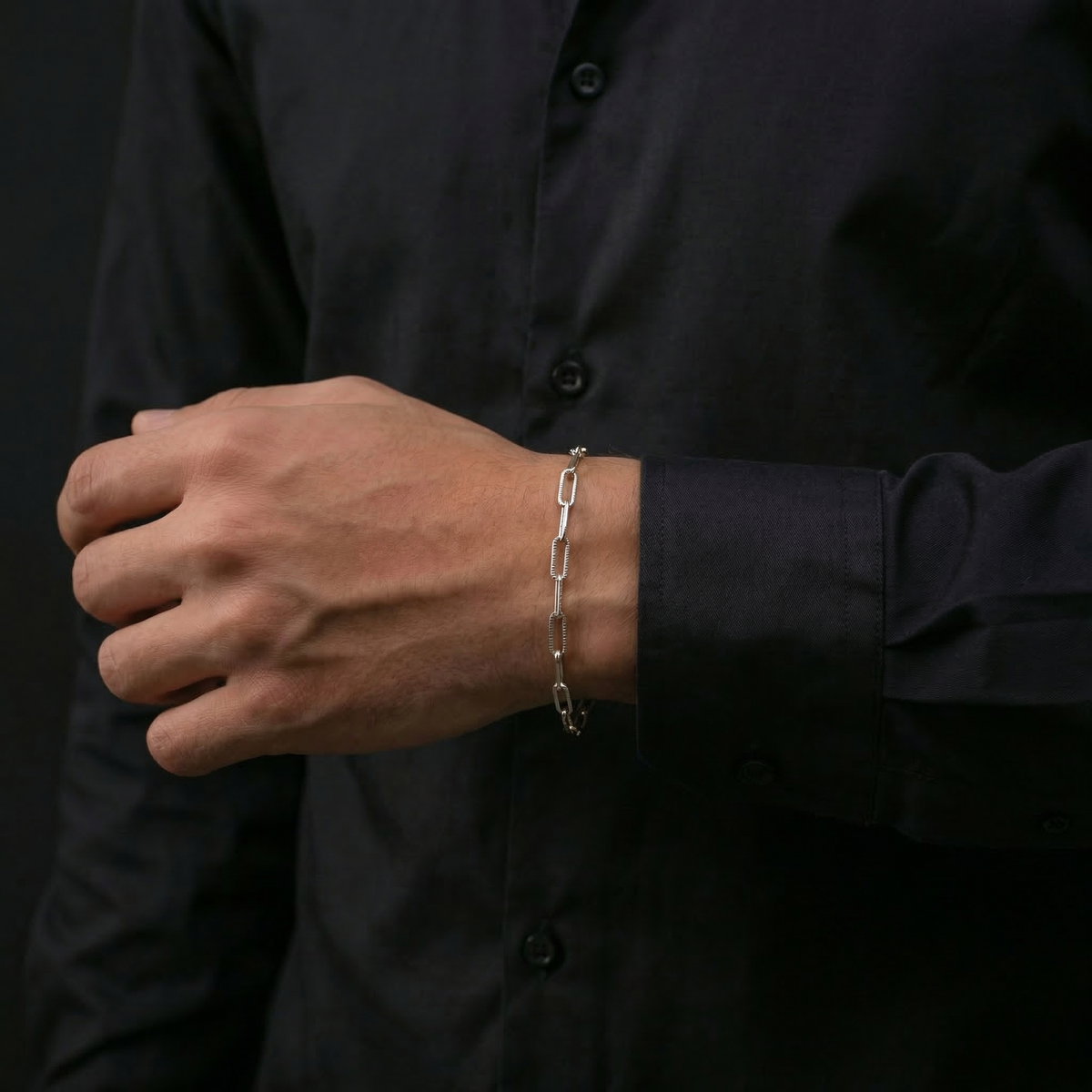 Paperclip Bracelet 4mm - Silver