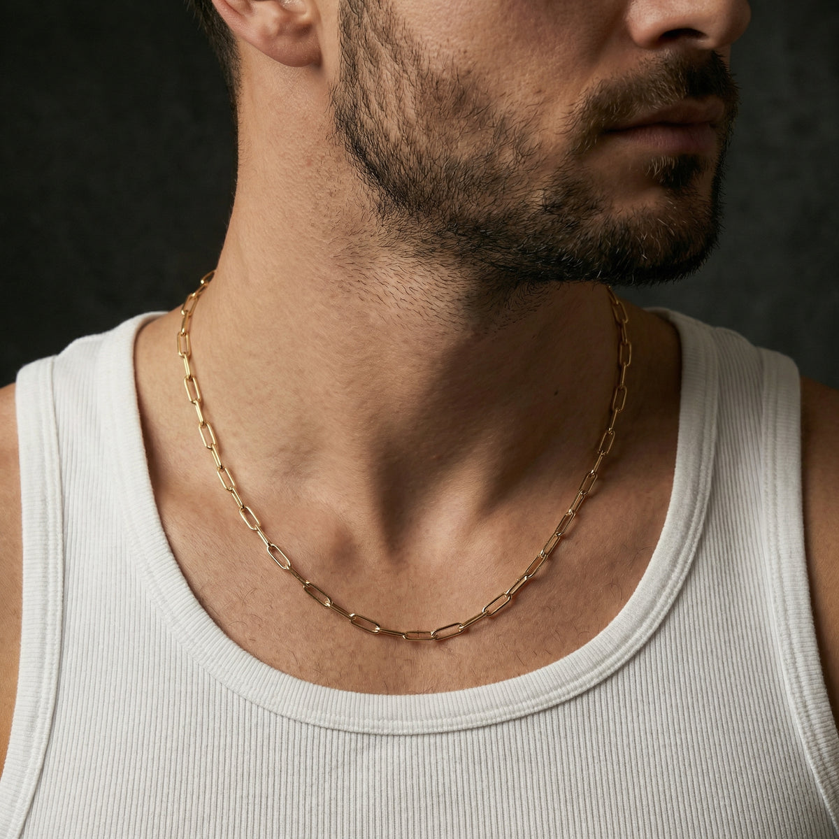 Paperclip Chain 4mm - Gold
