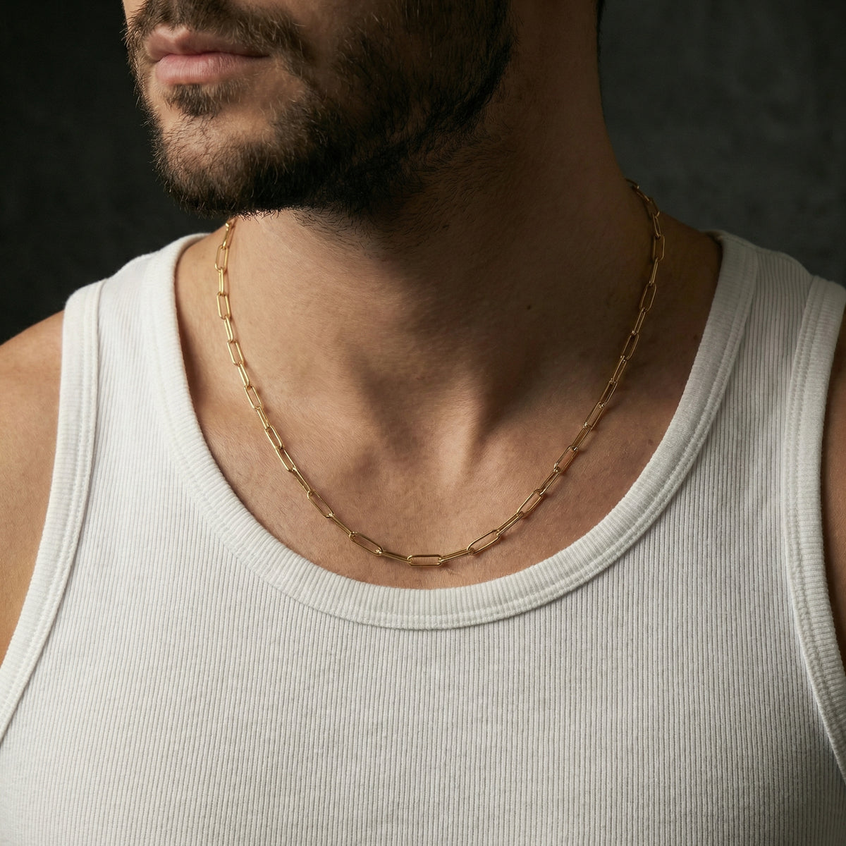 Paperclip Chain 4mm - Gold