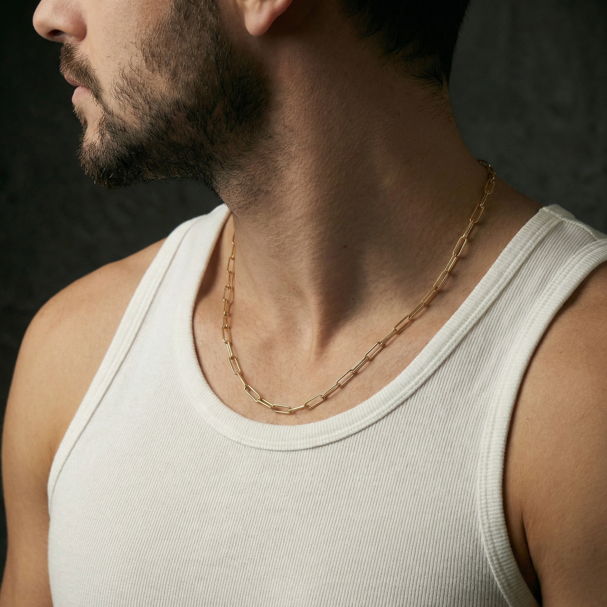 Paperclip Chain 4mm - Gold