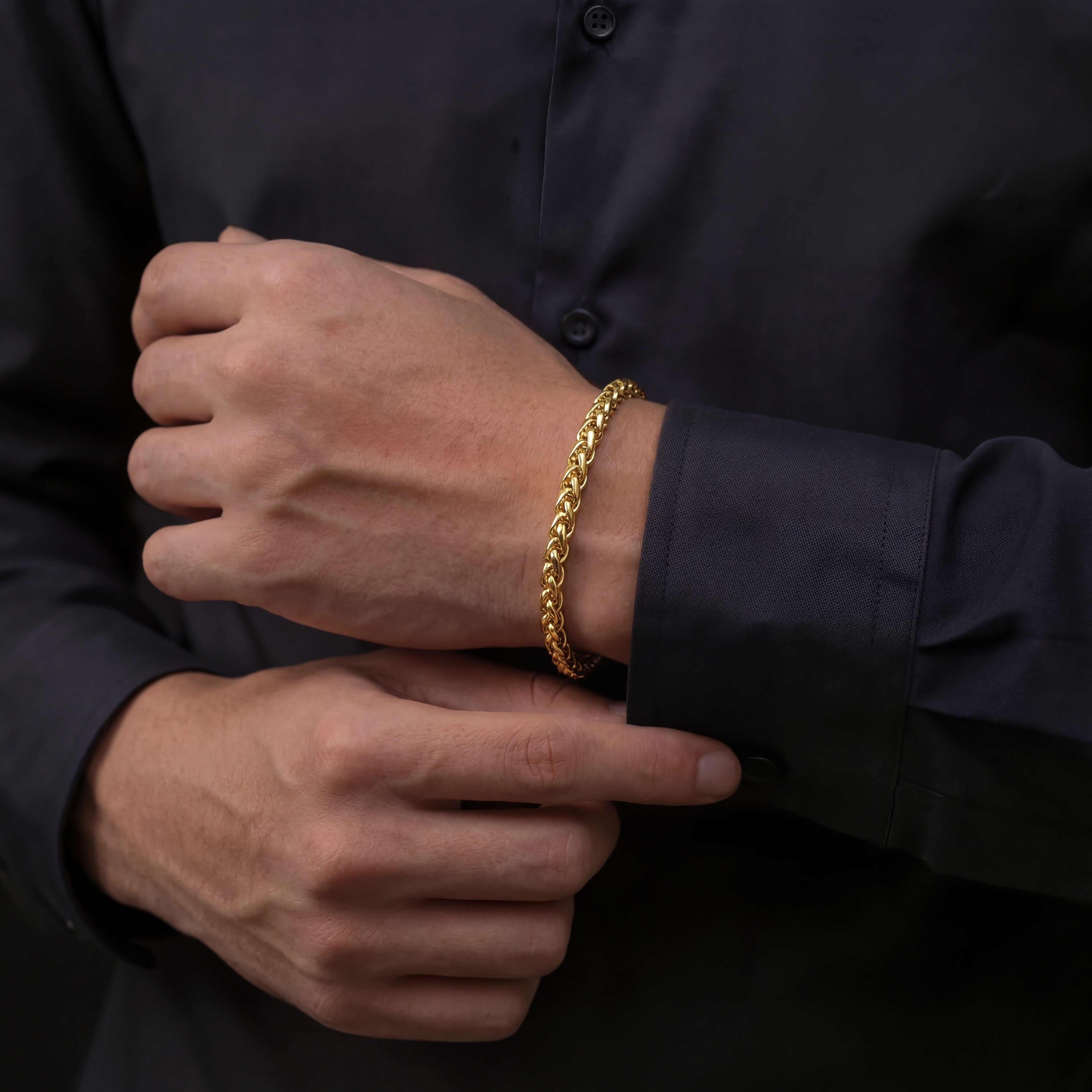 Wheat Bracelet 5mm - Gold
