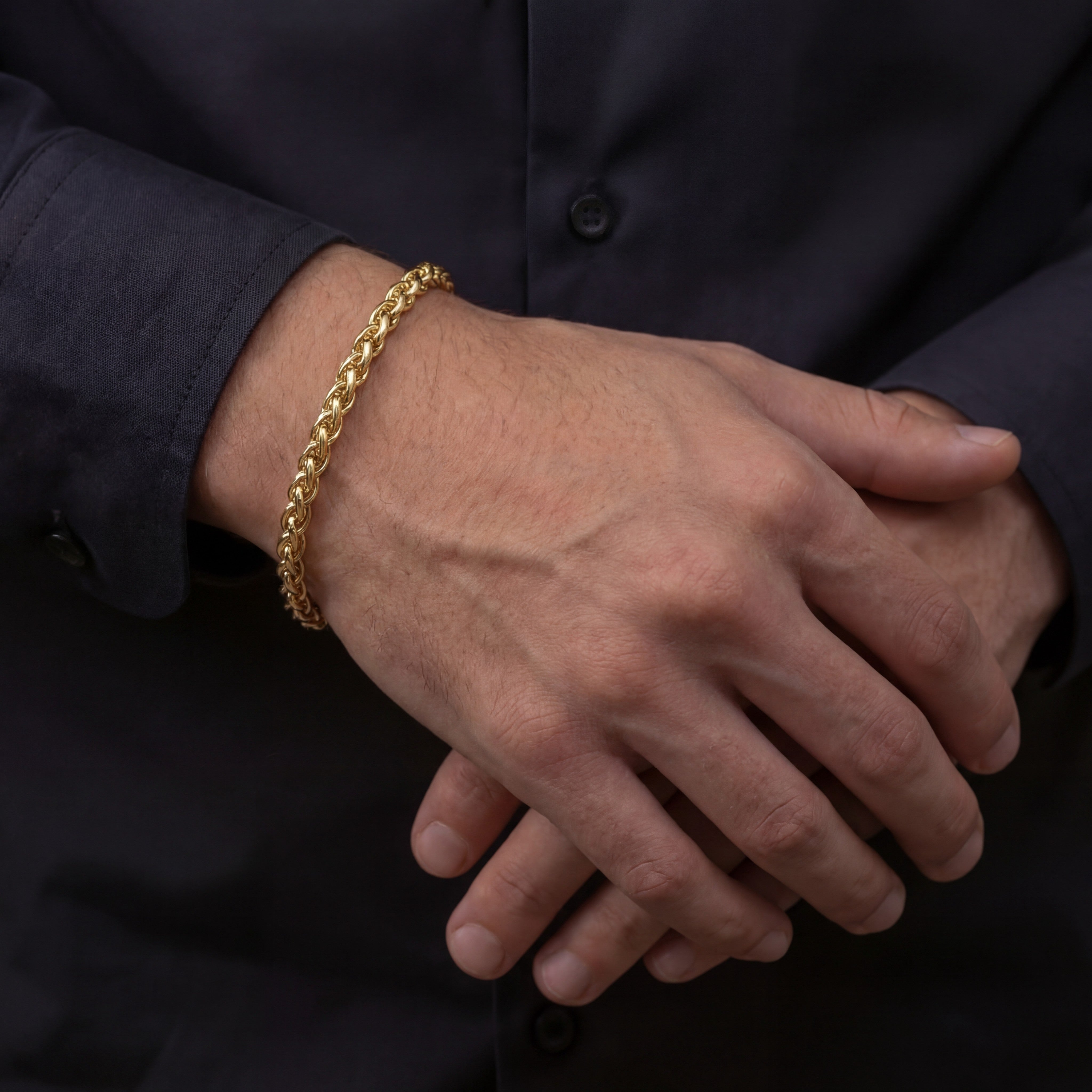 Wheat Bracelet 5mm - Gold