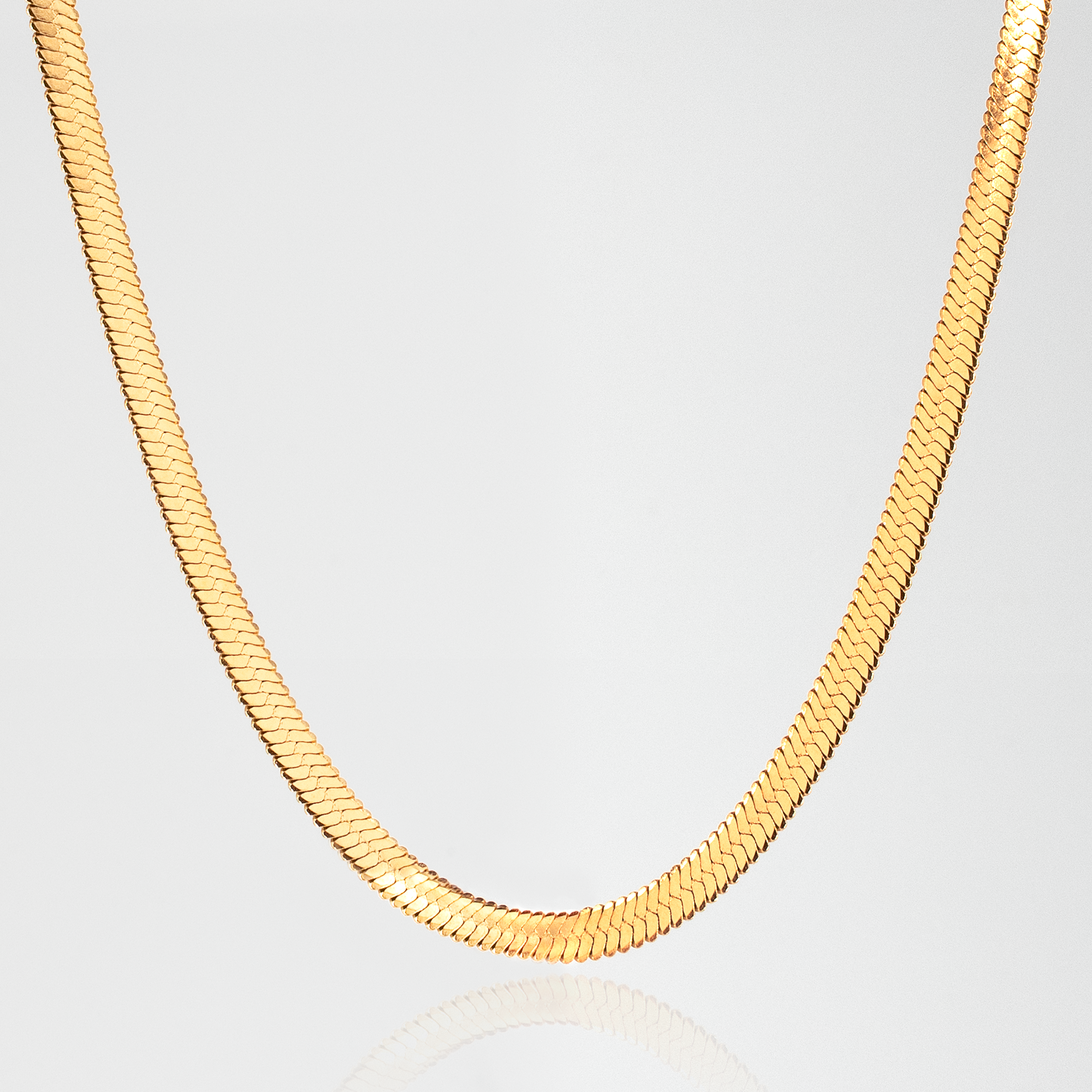Herringbone Chain 5mm - Gold