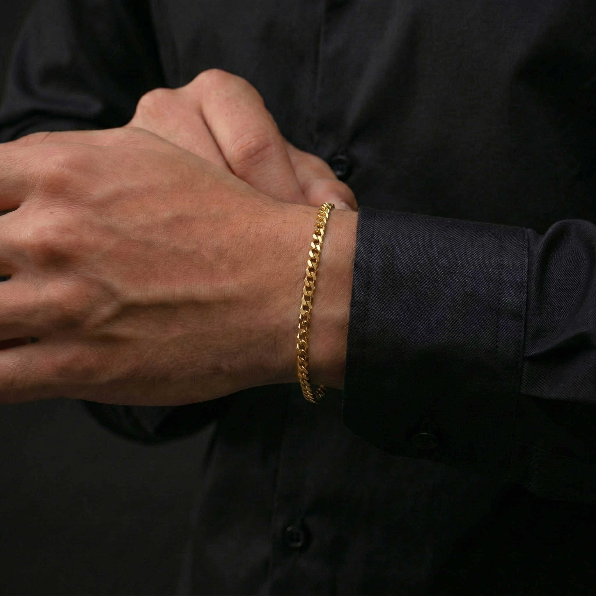 Cuban Bracelet 3mm - Gold