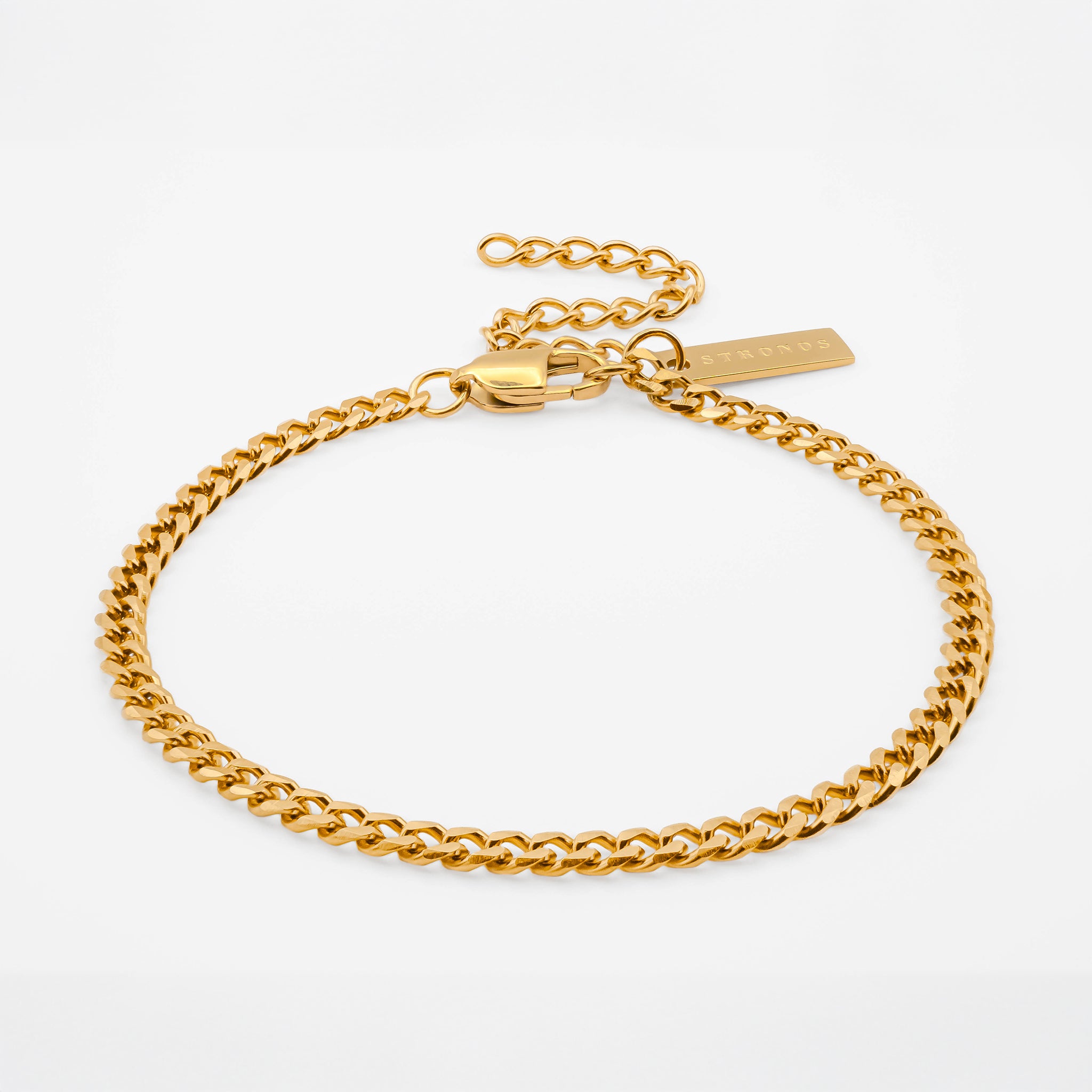 Cuban Bracelet 3mm - Gold