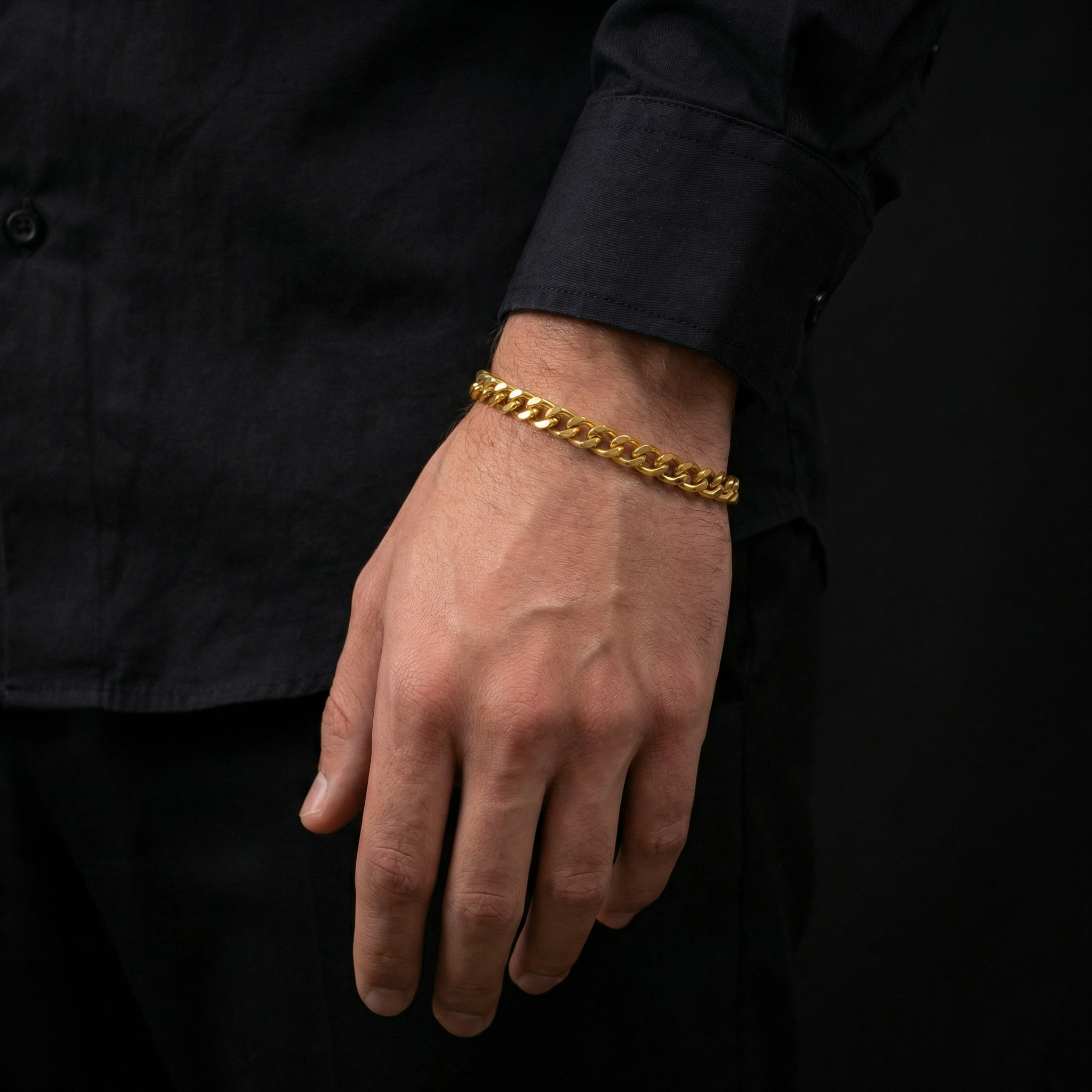Cuban Bracelet 7mm - Gold