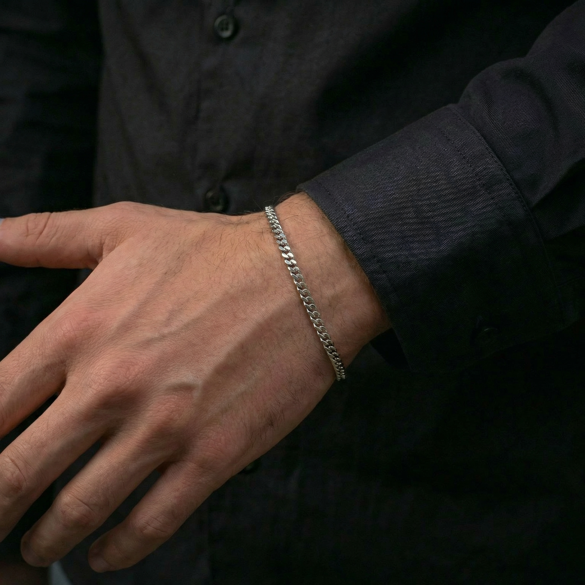 Cuban Bracelet 3mm - Silver