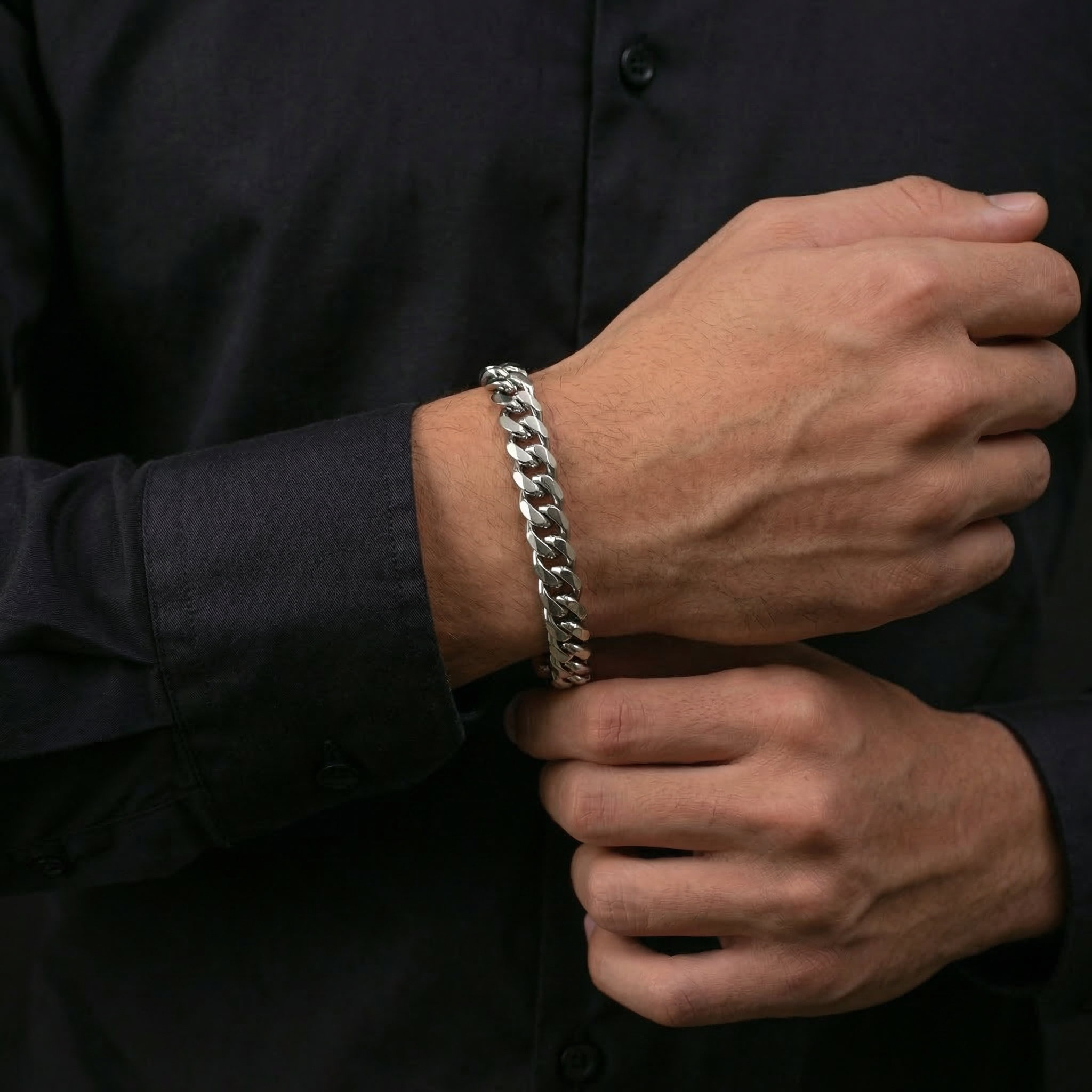 Cuban Bracelet 9mm - Silver