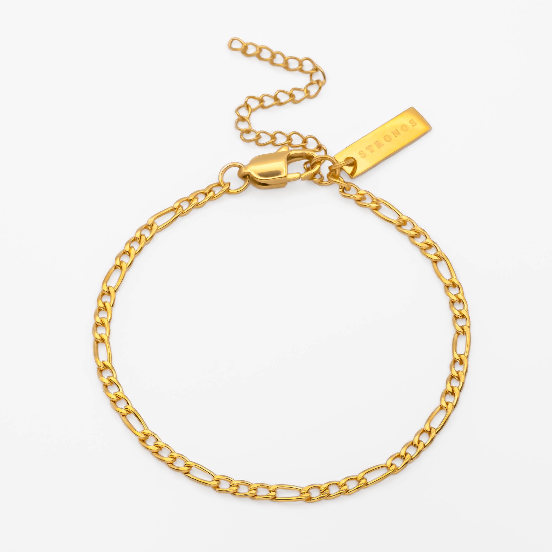 Figaro Bracelet 3mm - Gold