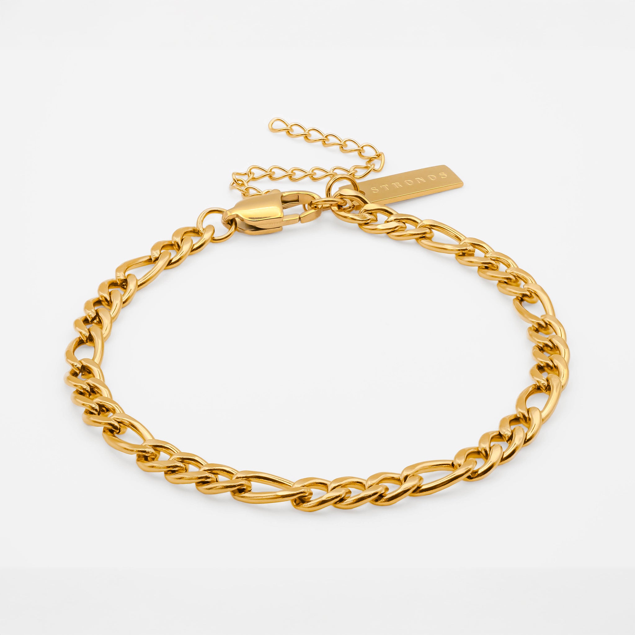 Figaro Bracelet 4.5mm - Gold