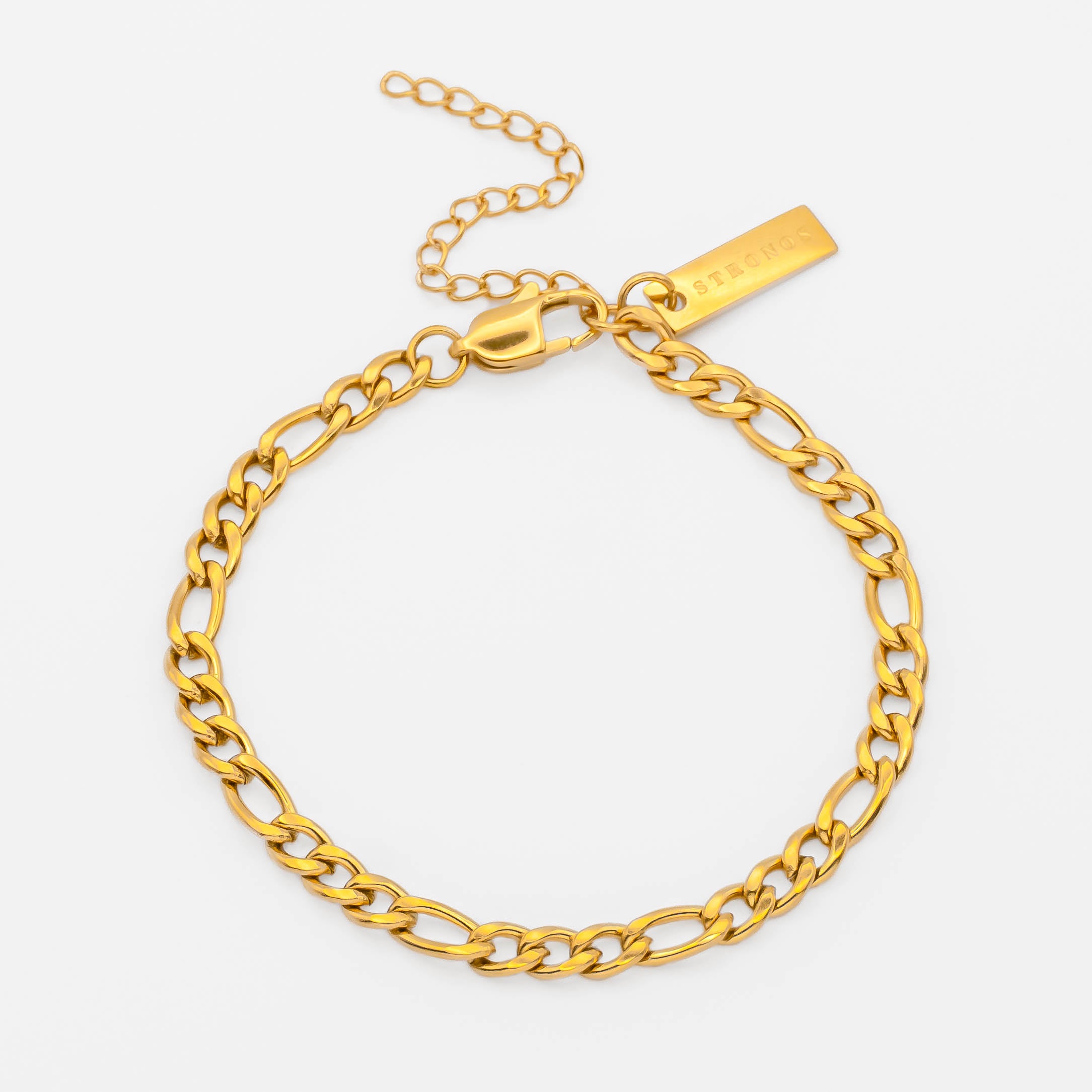 Figaro Bracelet 4.5mm - Gold