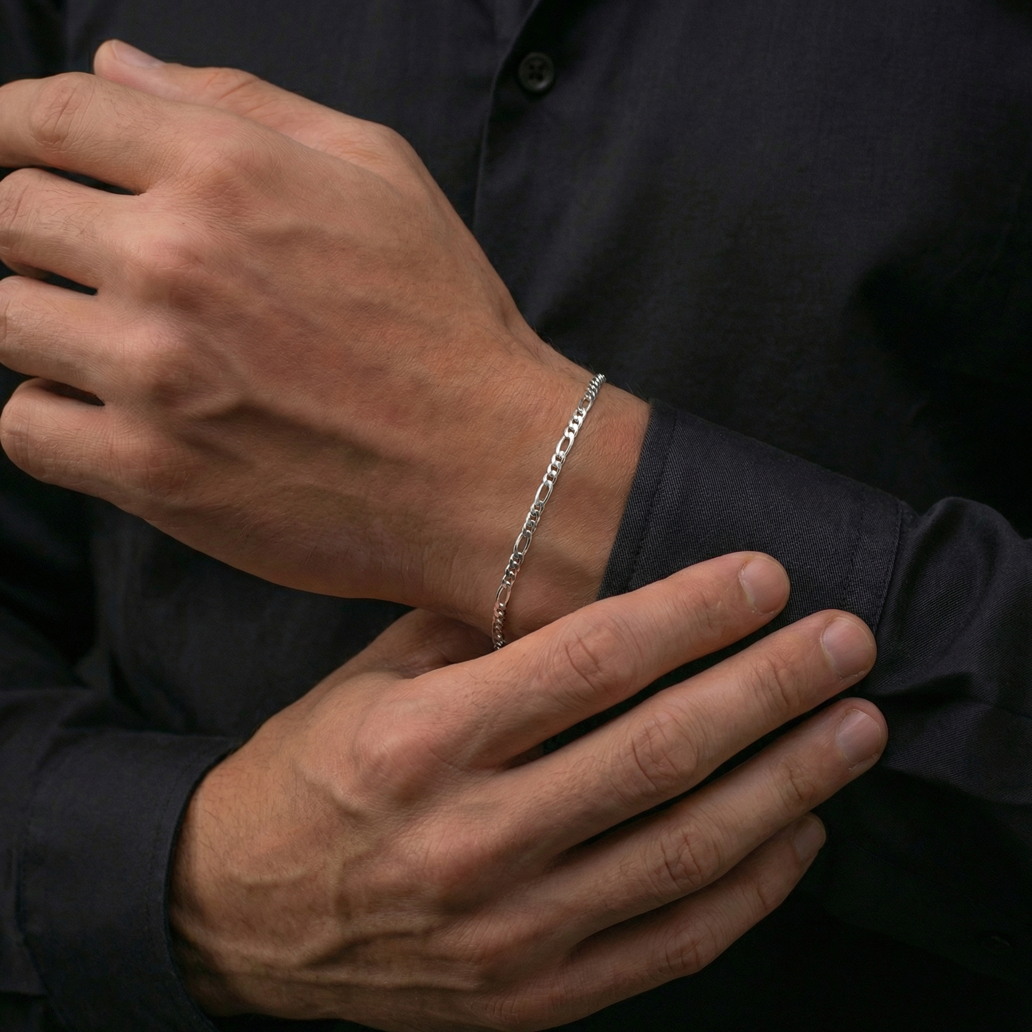 Figaro Bracelet 3mm - Silver
