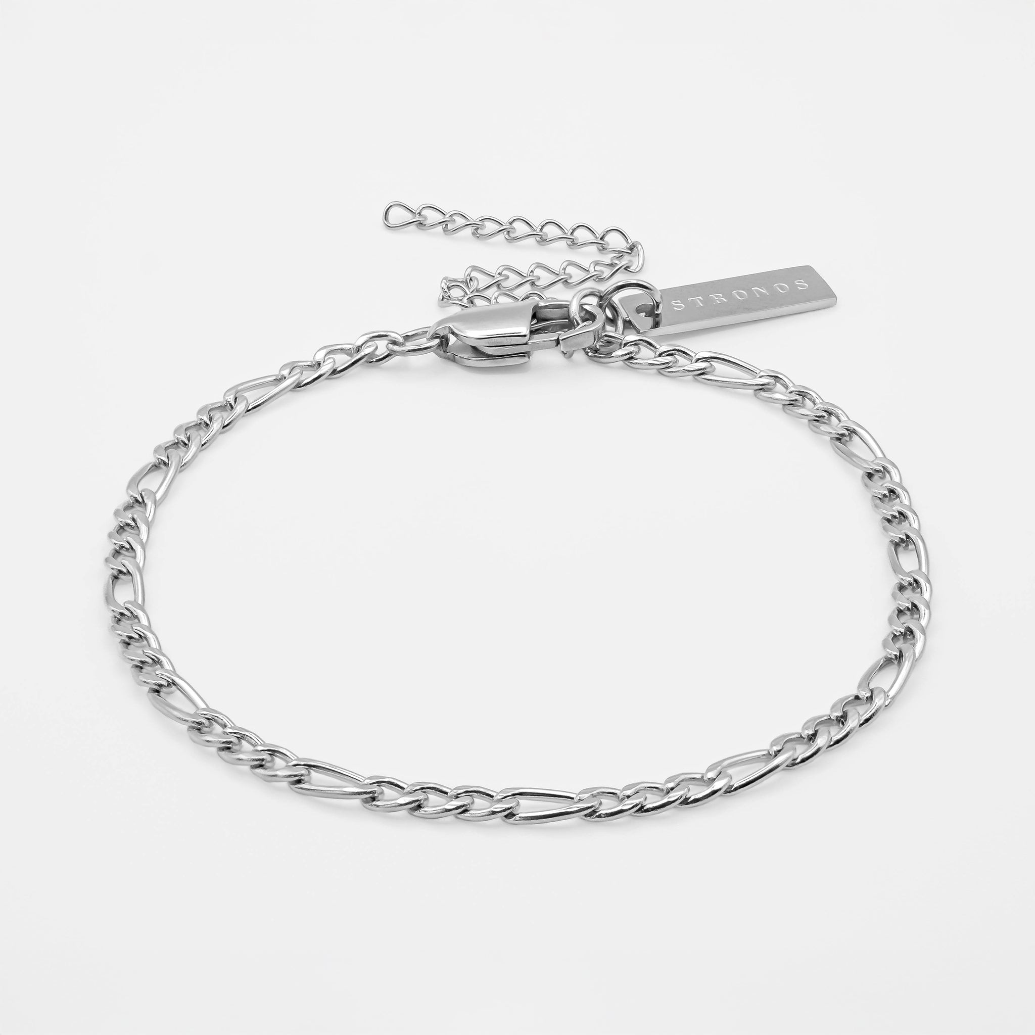 Figaro Bracelet 3mm - Silver