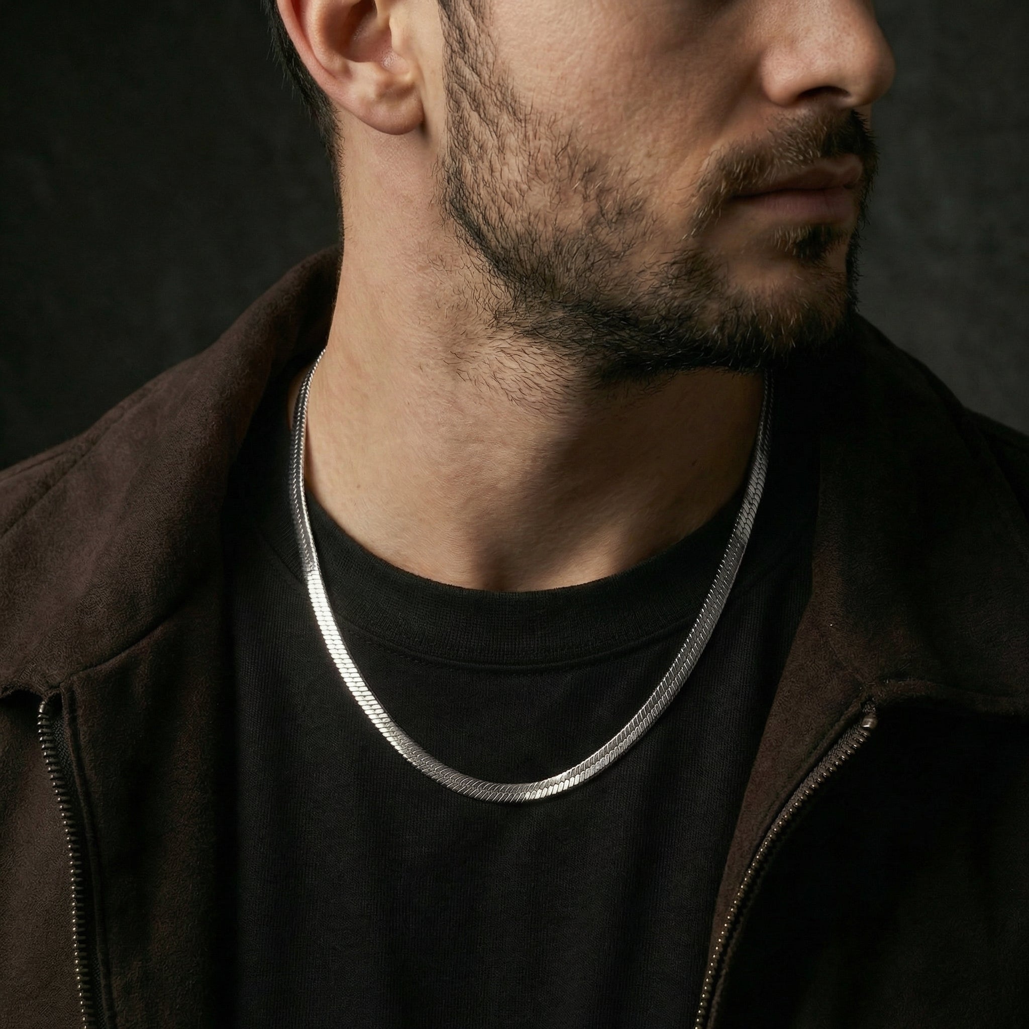 Herringbone Chain 5mm - Silver