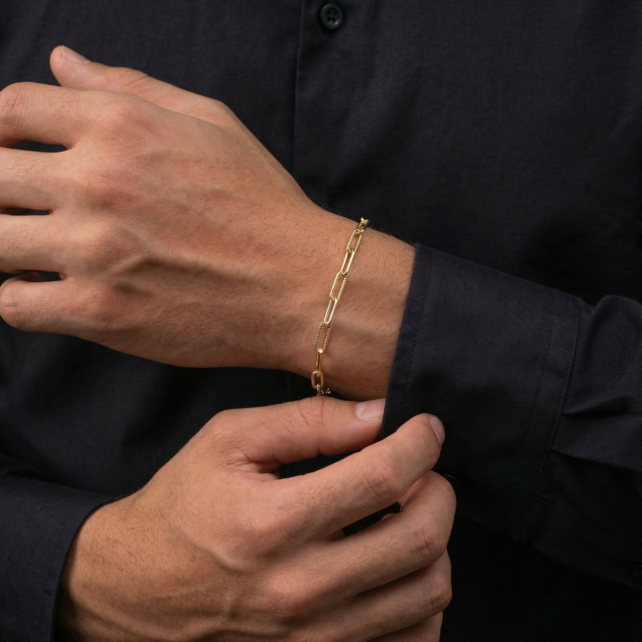 Paperclip Bracelet 4mm - Gold
