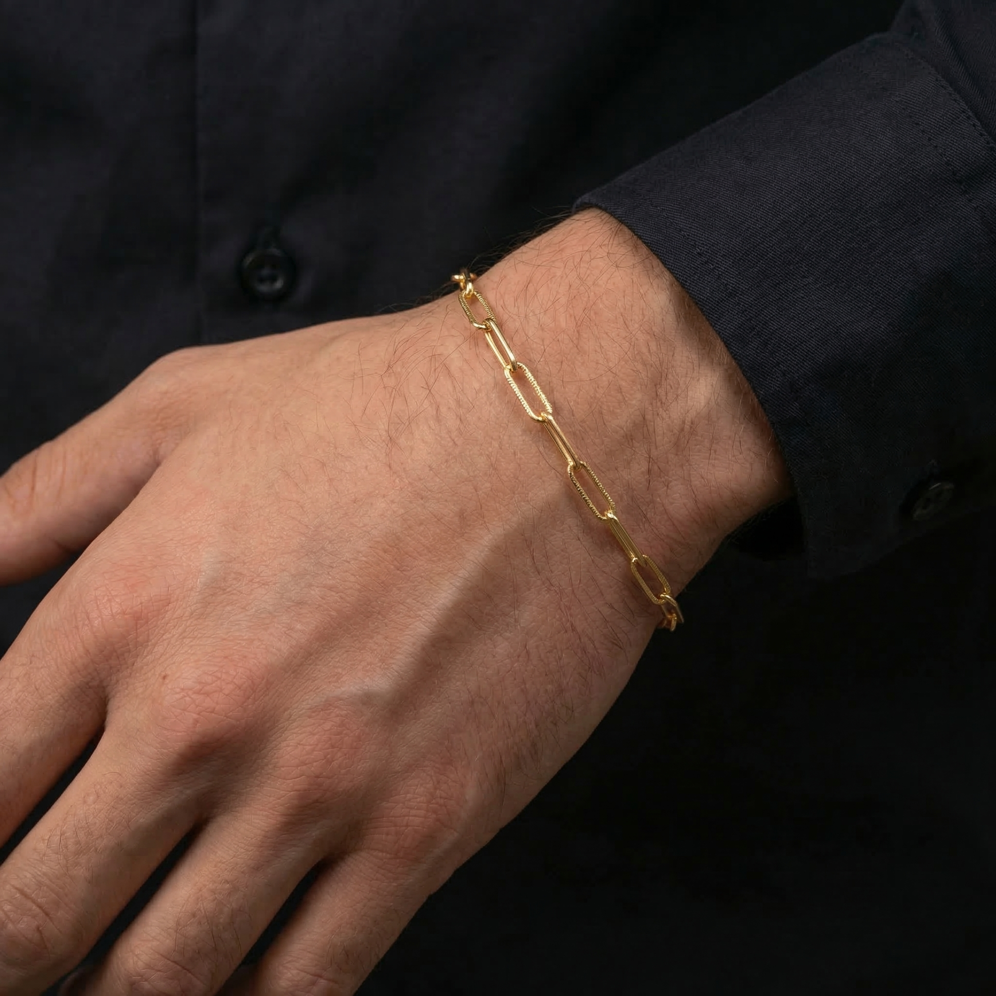 Paperclip Bracelet 4mm - Gold