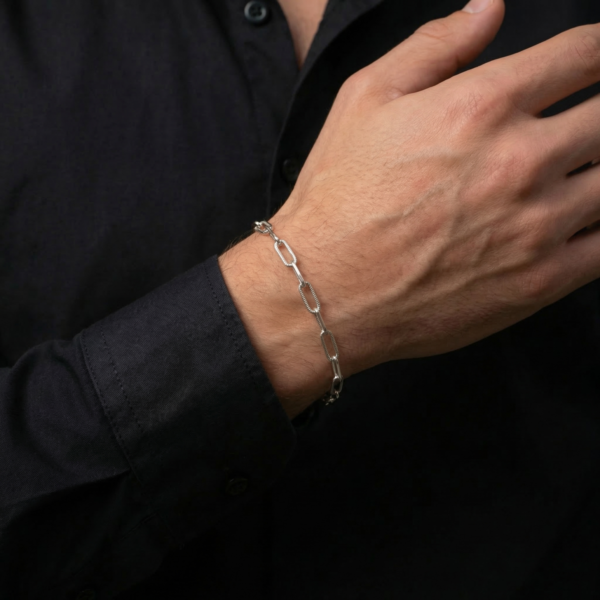 Paperclip Bracelet 4mm - Silver