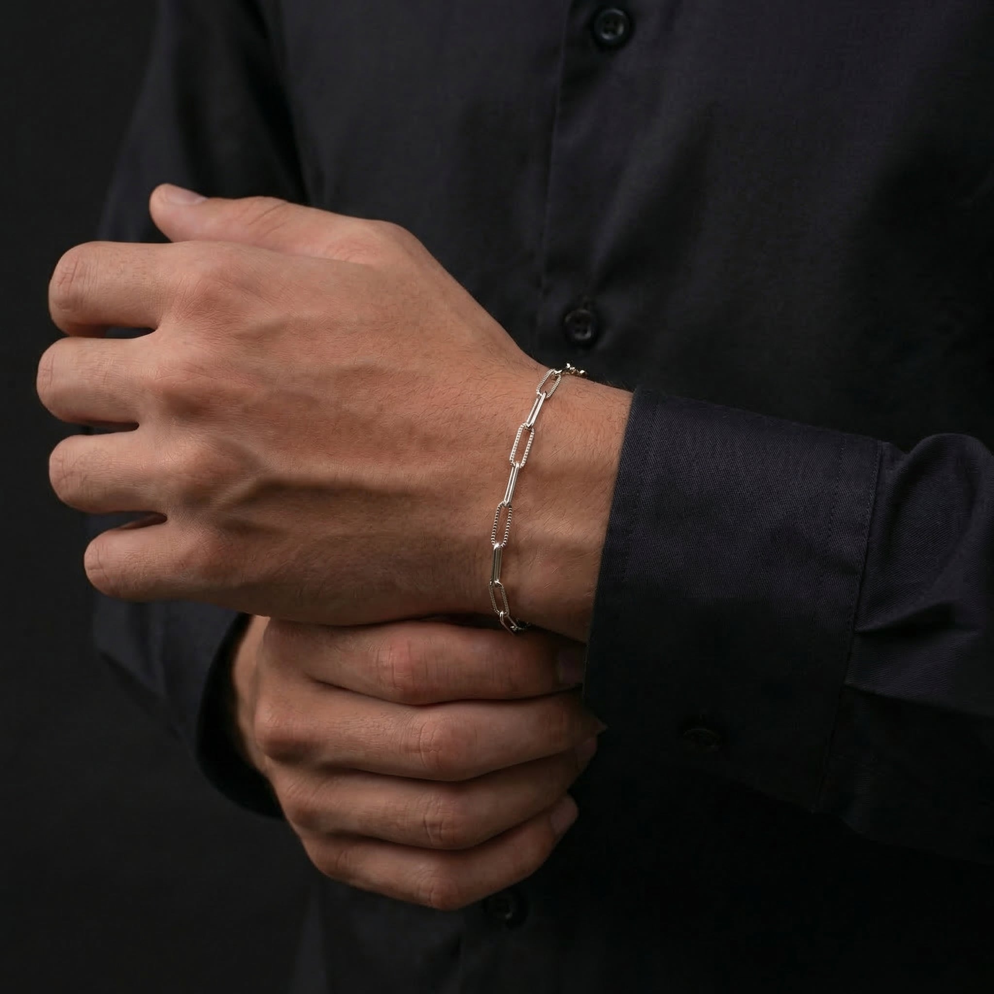 Paperclip Bracelet 4mm - Silver