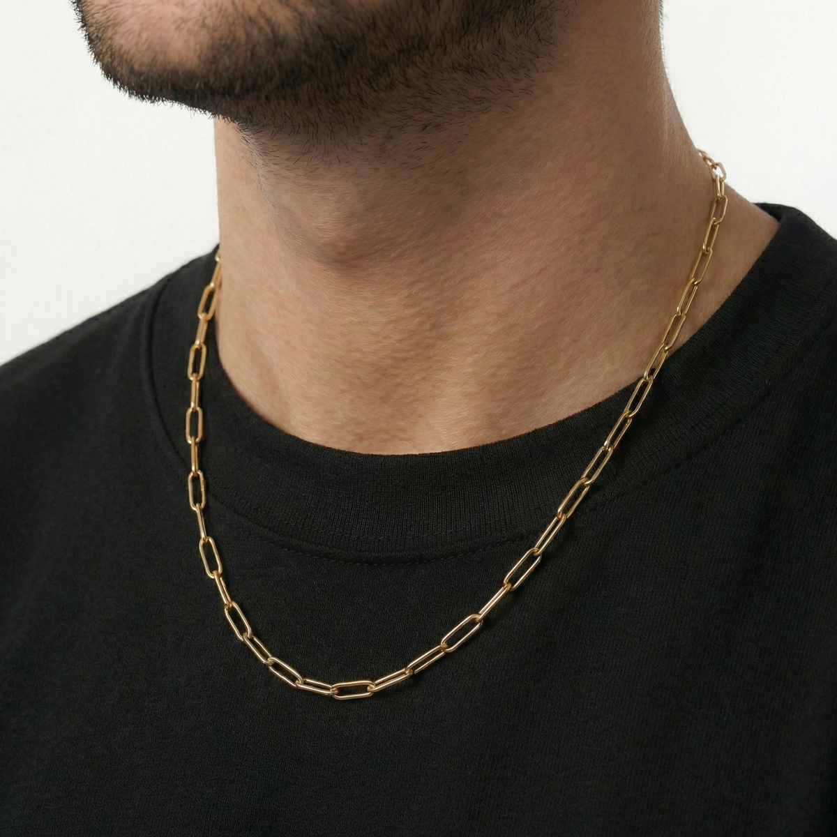 Paperclip Chain 4mm - Gold