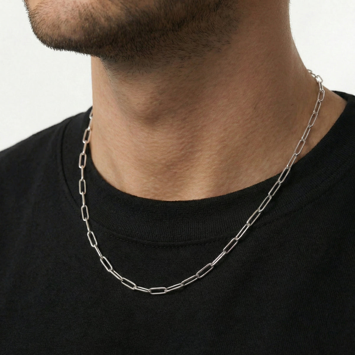 Paperclip Chain 4mm - Silver