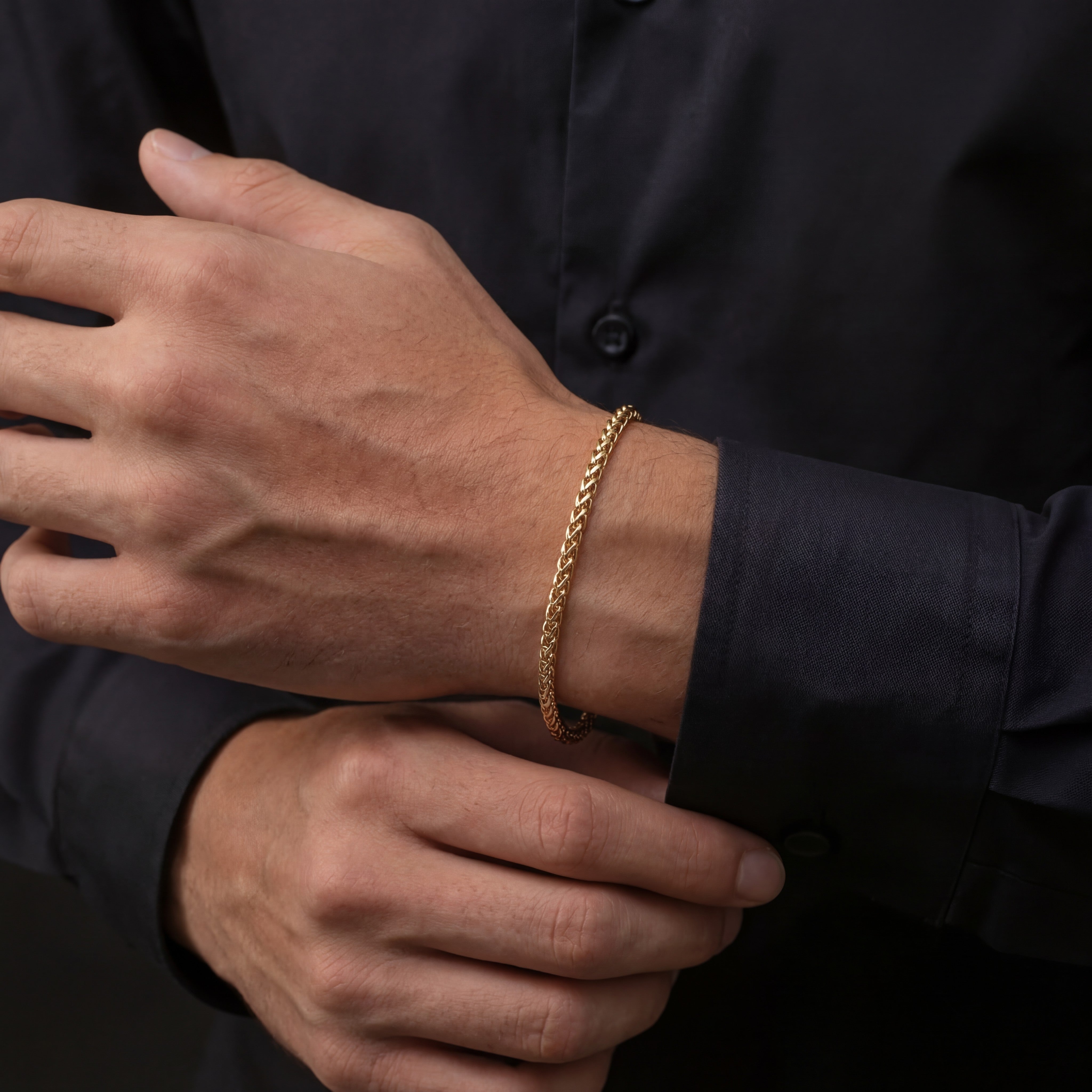 Wheat Bracelet 3mm - Gold