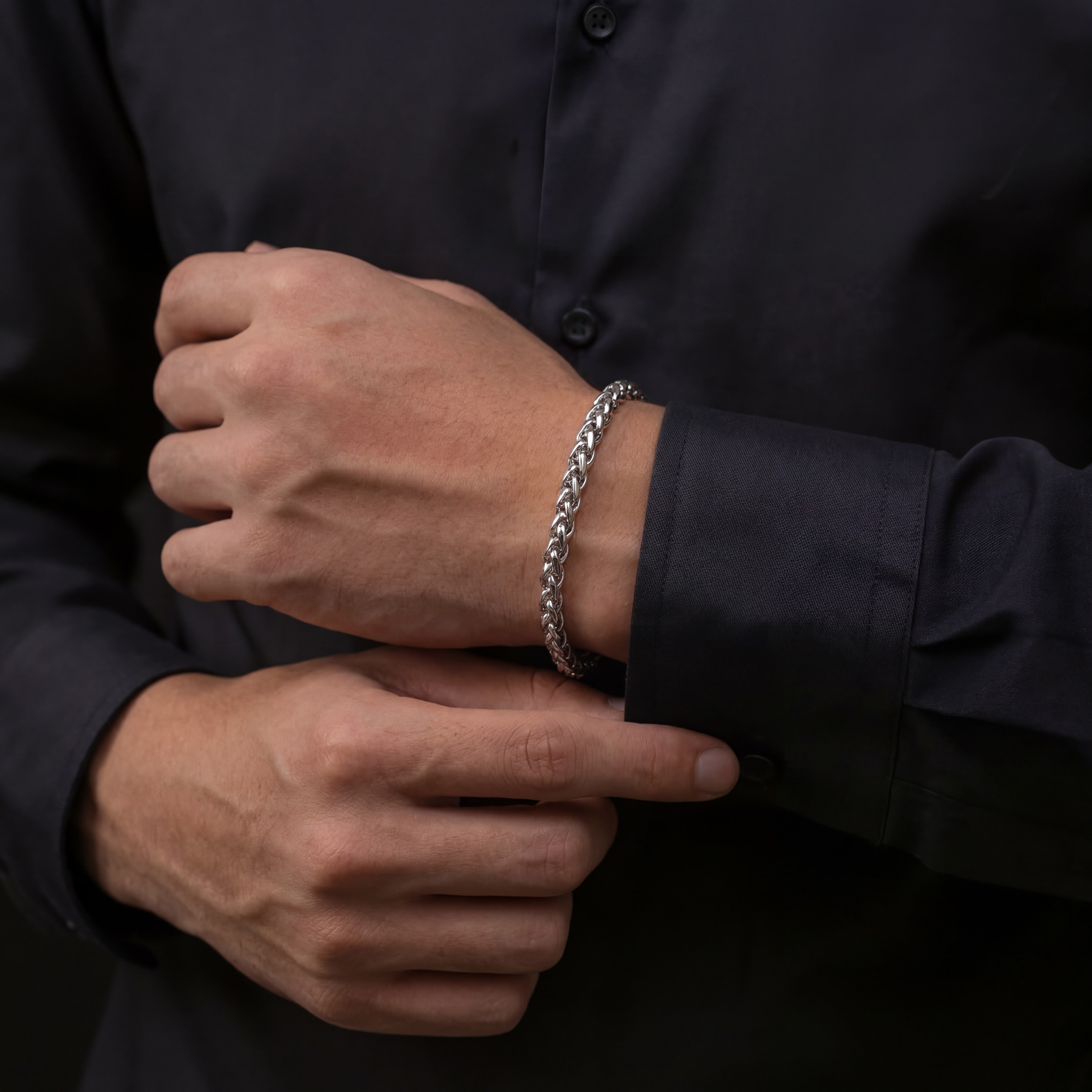 Wheat Bracelet 5mm - Silver